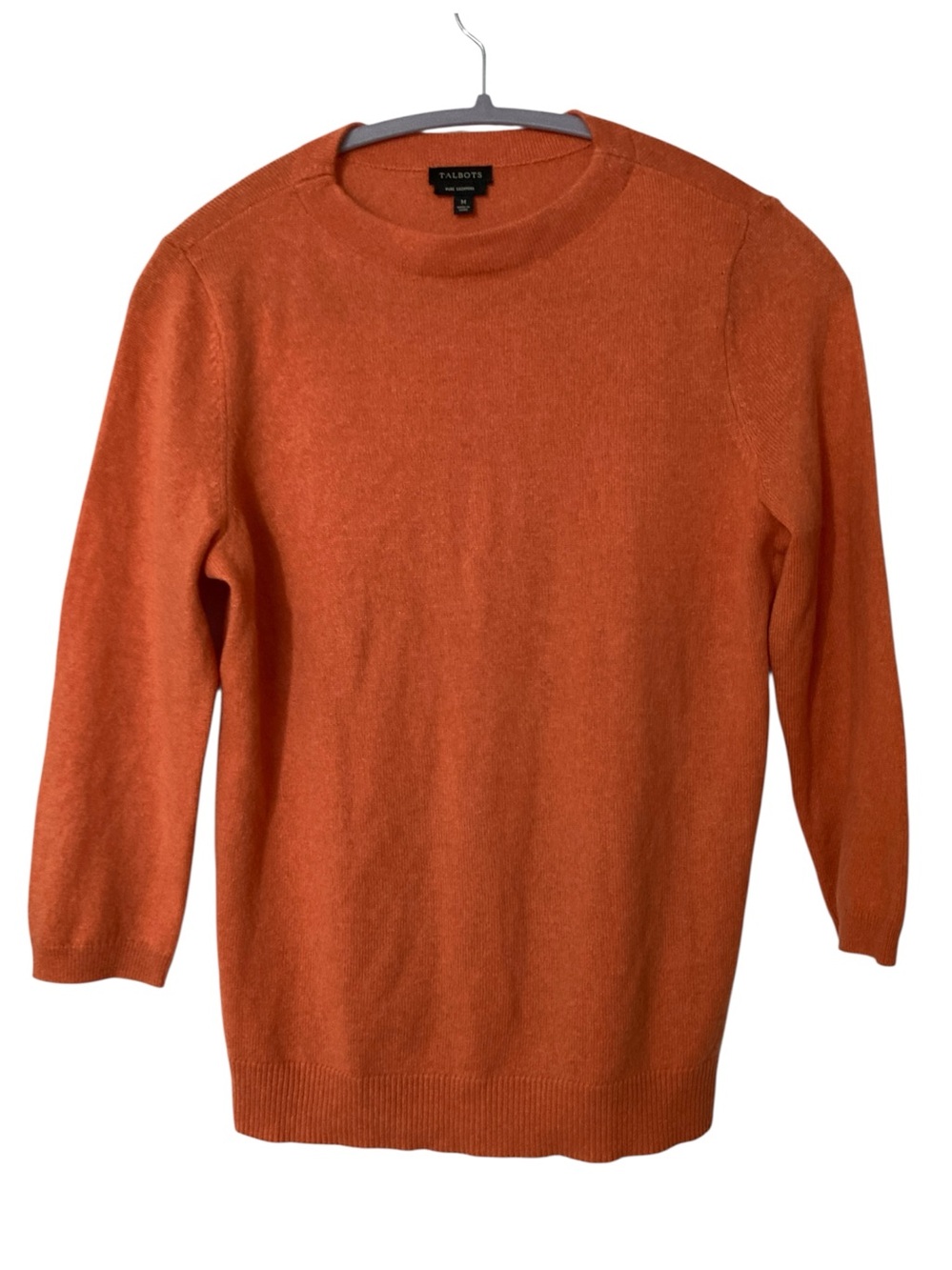 Talbots 3/4 Sleeve 100% Cashmere Pullover Sweater